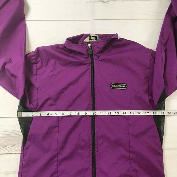 Sugoi Womens Purple Long Sleeves Full Zip Mock Neck Windbreaker Jacket Size S - Picture 6 of 6